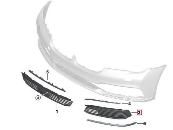 FOR NEW GENUINE BMW 7 SERIES G11 G12 GRILLIE INTAKE AIR INLET CLOSED LEFT - Image 3