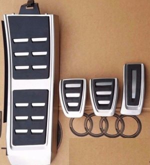 NEW GENUINE AUDI A4 A5 Q5 STAINLESS STEEL PEDAL COVERS SET MANUAL LHD 8K1064200E