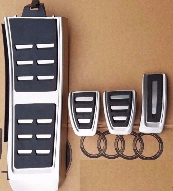 NEW GENUINE AUDI A4 A5 Q5 STAINLESS STEEL PEDAL COVERS SET MANUAL LHD 8K1064200E