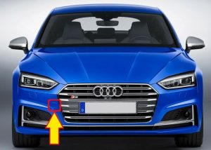 NEW GENUINE AUDI A5 S5 16- S-LINE FRONT BUMPER TOW HOOK COVER CAP PRIMED 8W6807241AGRU