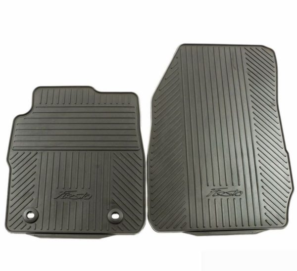 NEW GENUINE FORD FIESTA 2008-2012 FRONT BLACK RUBBER FLOOR MATS SET RHD 1526899 - Image 3