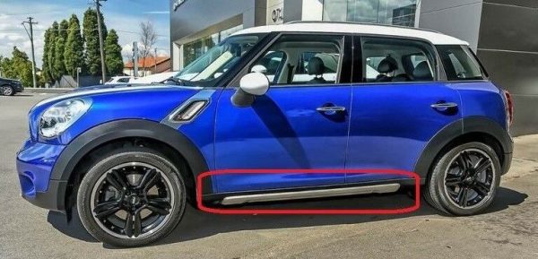 NEW GENUINE MINI R60 ALL4 SIDE SKIRT COVERING CHROME LEFT N/S 51779813051
