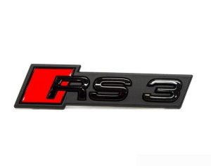 NEW GENUINE AUDI RS3 17- FRONT BUMPER CENTER GRILL BLACK RS3 BADGE EMBLEM 8V5853736BT94