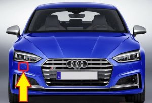 NEW GENUINE AUDI A5 S5 16- FRONT HEADLIGHT WASHER COVER CAP PRIMED RIGHT O/S 8W6955276AGRU