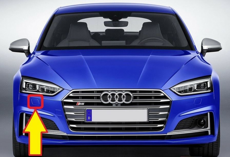 NEW GENUINE AUDI A5 S5 16- FRONT HEADLIGHT WASHER COVER CAP PRIMED RIGHT O/S 8W6955276AGRU