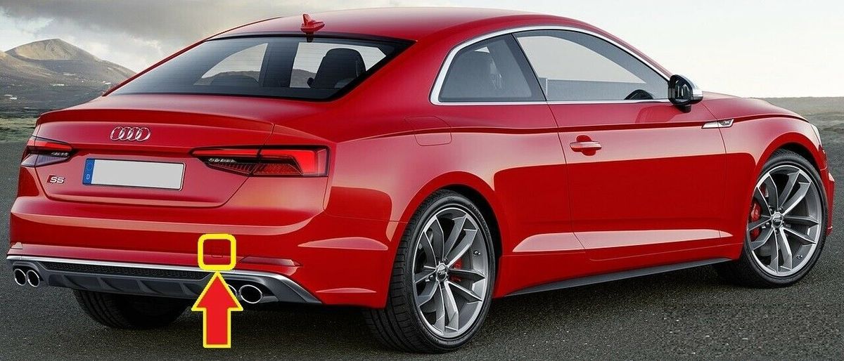 NEW GENUINE AUDI A5 S5 16- S LINE REAR BUMPER TOW HOOK EYE COVER CAP PRIMED 8W6807441AGRU - Image 3