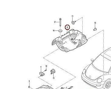NEW GENUINE VW BEETLE 06-10 RIGHT O/S HEADLIGHT MOUNTING BRACKET 1C0941054 - Image 6