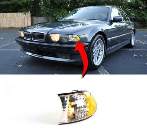 NEW BMW GENUINE E38 7 SERIES FRONT TURN SIGNAL INDICATOR CLEAR LEFT N/S 63136905321