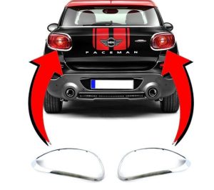 NEW GENUINE MINI PACEMAN R61 REAR HEADLIGHT TRIM RINGS PAIR SET N/S + O/S 63219811173 + 63219811174