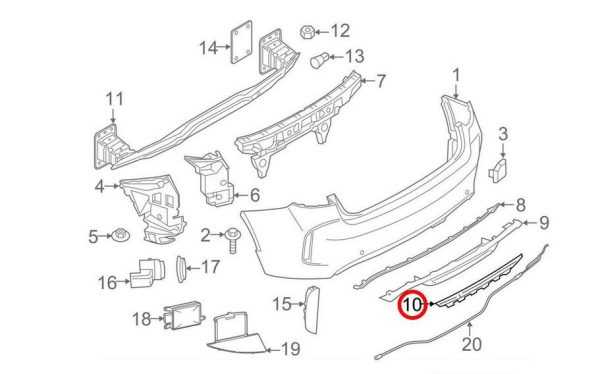 NEW GENUINE BMW X5 SERIES F85 M SPORT REAR BUMPER GRILL 51128060000 - Image 5