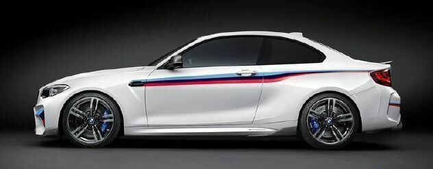 BMW NEW GENUINE M2 F87 M PERFORMANCE SIDE STRIPE STICKERS DECAL KIT LEFT + RIGHT 51142410573 - Image 2