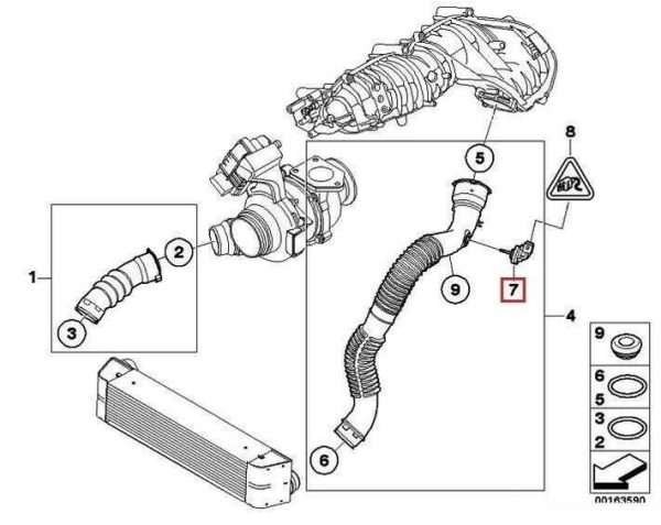 BMW NEW GENUINE 1 3 5 6 7 X1 X3 X5 X6 SERIES AIR INTAKE TEMPERATURE SENSOR 13627792203 - Image 4