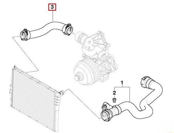 BMW NEW GENUINE X5 SERIES E53 COOLING SYSTEM WATER HOSE PIPE 11537788266 - Image 4