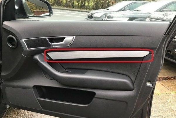 NEW GENUINE AUDI A6 C6 RIGHT O/S FRONT DOOR CARD ALUMINIUM TRIM 4F08674101MJ - Image 5