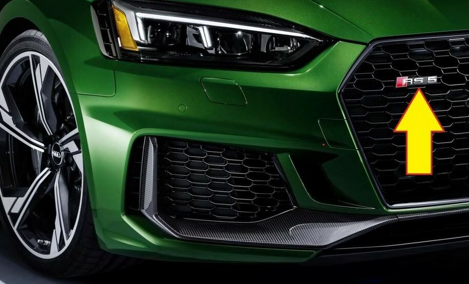 NEW GENUINE AUDI RS5 17-19 FRONT GRILL CHROME RS5 LETTERING BADGE EMBLEM - Image 3