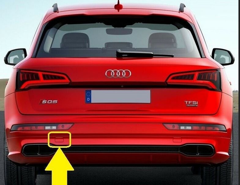 NEW GENUINE AUDI SQ5 Q5 18- S-LINE REAR BUMPER PRIMED TOW HOOK COVER LEFT N/S 80A807441BGRU