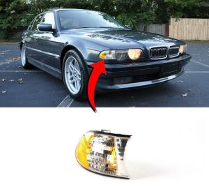 NEW BMW GENUINE E38 7 SERIES FRONT TURN SIGNAL INDICATOR CLEAR RIGHT O/S 63136905322