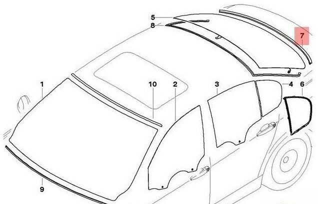 BMW NEW GENUINE 3 SERIES E90 REAR WINDOW LOWER MOLDING TRIM COVER 51317138664 - Image 4
