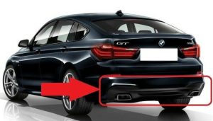 BMW NEW GENUINE 5 SERIES F07 LCI 550i M SPORT REAR DIFFUSER DOUBLE WIDE EXHAUST 51128056128