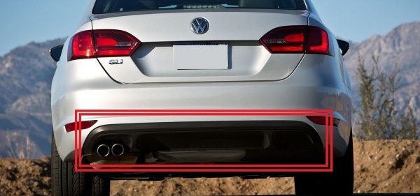 NEW GENUINE VW JETTA GLI 2011-2014 REAR BUMPER DIFFUSER BLACK 5C6807433D - Image 5