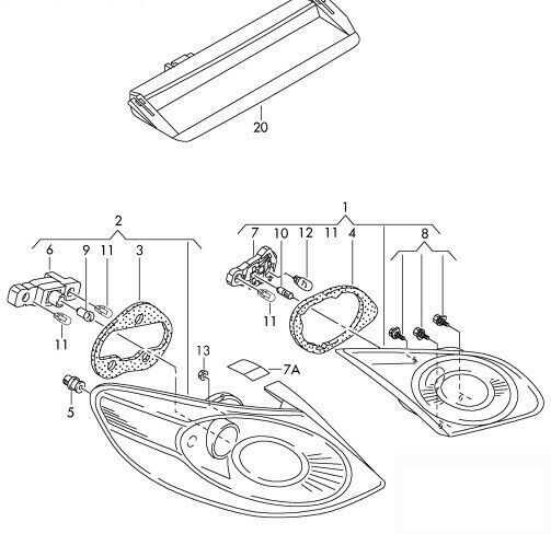 NEW GENUINE VW CC 09-12 INNER TAIL LIGHT BULB CARRIER HOLDER LEFT N/S 3C8945257A - Image 4