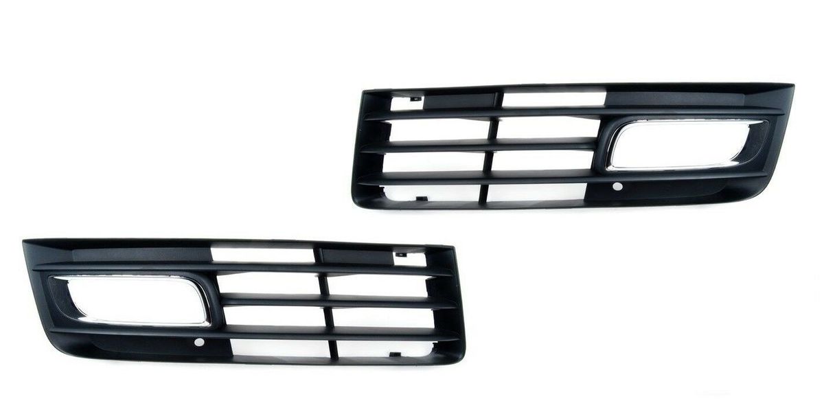 NEW GENUINE AUDI A8 4E 07-10 V10 BUMPER O/S RIGHT N/S LEFT FOG LIGHT GRILL SET 4E0807680K + 4E0807679K