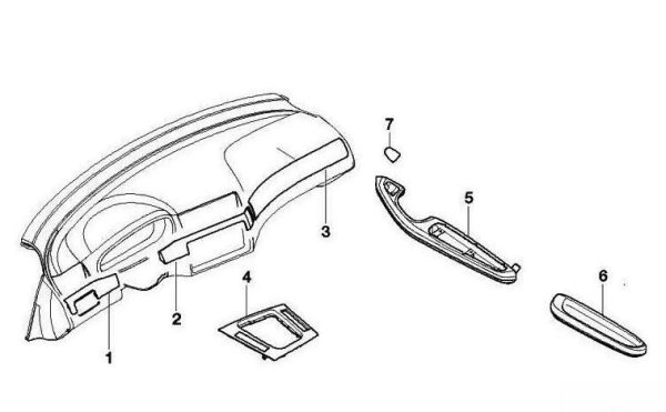 BMW NEW GENUINE 3 E46 COUPE CENTRE CONSOLE GEARSTICK SURROUND TITAN LHD 51167904341 - Image 4