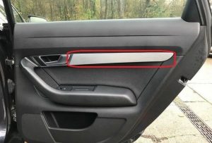 NEW GENUINE AUDI A6 C6 RIGHT O/S REAR DOOR CARD ALLUMINIUM TRIM 4F0867420G1MJ