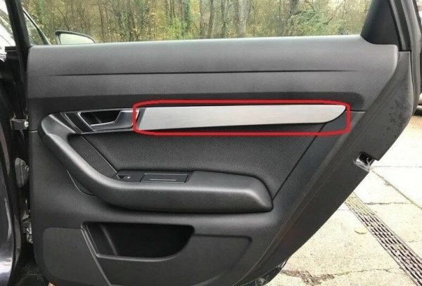 NEW GENUINE AUDI A6 C6 RIGHT O/S REAR DOOR CARD ALLUMINIUM TRIM 4F0867420G1MJ
