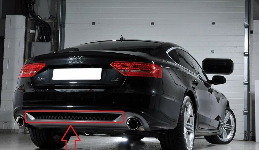 NEW GENUINE AUDI A5 08-11 S LINE REAR BUMPER DIFFUSER TRIM GRILL 8T080783301C - Image 5