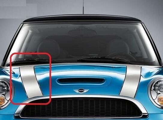 MINI NEW R55 R56 R57 R58 BONNET HOOD STRIPE SILVER WITH BLACK PINSTRIPE RIGHT 51147281516 - Image 5