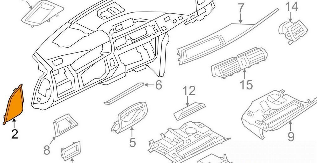 BMW NEW GENUINE 3 SERIES F30 F31 LCI 4 SERIES F32 LEFT DASHBOARD COVER 51459239303 - Image 4