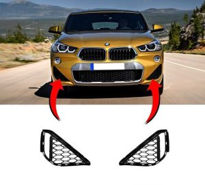 NEW GENUINE BMW X2 SERIES F39 M FRONT BUMPER LATERAL GRILLS PAIR SET N/S + O/S 51118069097 + 51118069098