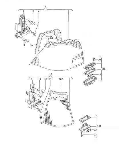 NEW GENUINE VW GOLF 98-06 HATCHBACK TAIL LIGHT BULB CARRIER LEFT RIGHT 1J6945257 - Image 4