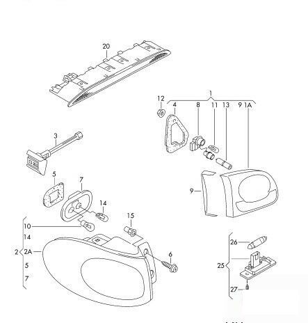 NEW GENUINE VW TIGUAN 08-11 OUTER TAIL LIGHT BULB CARRIER LEFT N/S 5N0945257C - Image 5