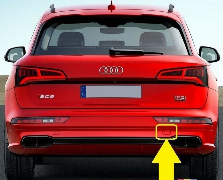NEW GENUINE AUDI SQ5 Q5 18- S-LINE REAR BUMPER PRIMED TOW HOOK COVER RIGHT O/S 80A807442BGRU
