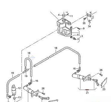 NEW GENUINE VW PASSAT CC HEADLIGHT WASHER LIFT CYLINDER WITH SPRAY JET O/S RIGHT 3C8955104B - Image 4