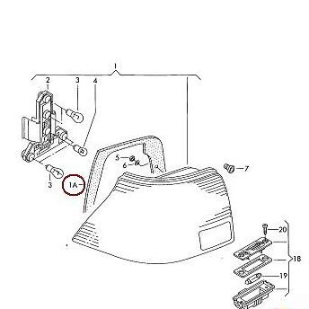 NEW GENUINE VOLKSWAGEN GOLF 98-06 MK4 REAR TAIL LIGHT GASKET SEAL 1J6945191 - Image 3