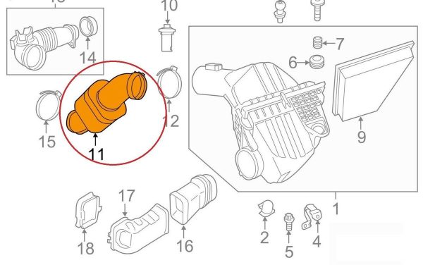 BMW NEW GENUINE 5 SERIES  F10 F11 F10 LCI F11 LCI  F07 GT LCI AIR DUCT 13717612094 - Image 4