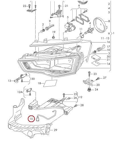 NEW GENUINE AUDI A5 S5 2012-2016 HEADLIGHT DRAIN TUBE RIGHT O/S 8T0941718D - Image 4