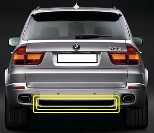 NEW GENUINE BMW X5 E70 07-10 REAR M SPORT BUMPER LOWER CENTRE GRILL 51128037071