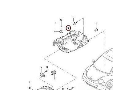 NEW GENUINE VW BEETLE 06-10 LEFT N/S HEADLIGHT MOUNTING BRACKET 1C0941053 - Image 5