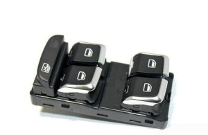 NEW GENUINE AUDI A3 13-16 DRIVERS SIDE SWITCH FOR WINDOW REGULATOR BLACK SILVER 8V0959851A