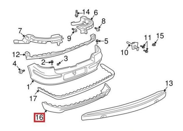 NEW GENUINE VW BORA 2003 - 2005 REAR BUMPER LOWER TRIM SPOILER 1J5807521DB41 - Image 10