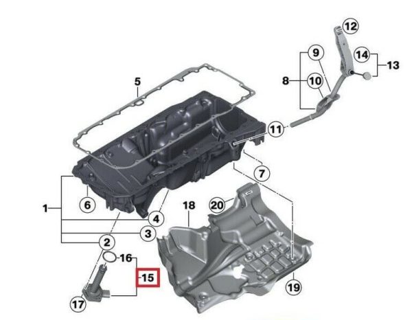NEW GENUINE BMW N57 DIESEL ENGINE OIL LEVELLING SENSOR IN OIL PAN 12617607909 - Image 4