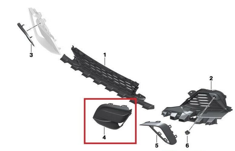 NEW GENUINE BMW Z4 G29 FRONT M SPORT BUMPER MOLDING COVER LEFT N/S 51118069767 - Image 5