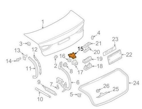 NEW GENUINE AUDI A6 A3 A8 TT REAR TRUNK BOOT LID LOCK MECHANISM 4H0827505A - Image 4