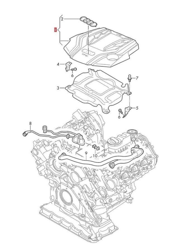 NEW GENUINE AUDI A4 A5 A6 A7 Q5 V6 TFSI INTAKE MANIFOLD COVER 06M103925P - Image 4