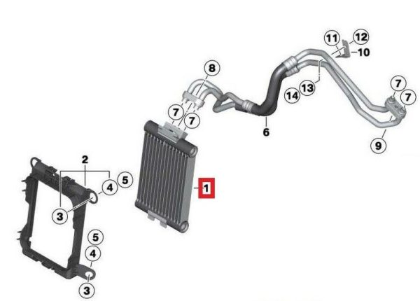NEW GENUINE BMW 1 2 3 4 SERIES N55 PETROL ENGINE FRONT OIL COOLER 17217618360 - Image 4