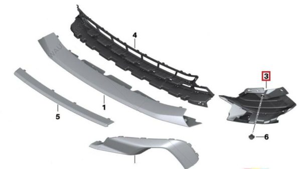FOR NEW GENUINE BMW Z4 SERIES G29 ROADSTER FRONT GRILLE AIR INLET LEFT - Image 2